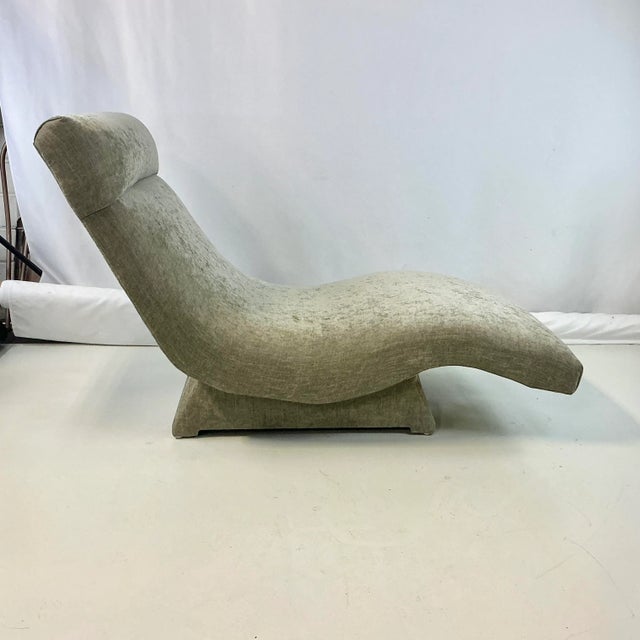 1960s Mid-Century Scalamandre Italian Boho Chic Wave Chaise Lounge, After Adrian Pearsall For Sale - Image 10 of 17