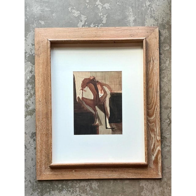Vintage Framed Abstract Figurative Painting For Sale - Image 4 of 12