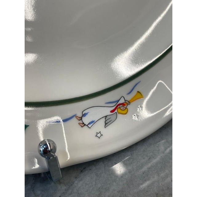 Ceramic 1990s Snow Village by Pfaltzgraff Dinner Plates For Sale - Image 7 of 9