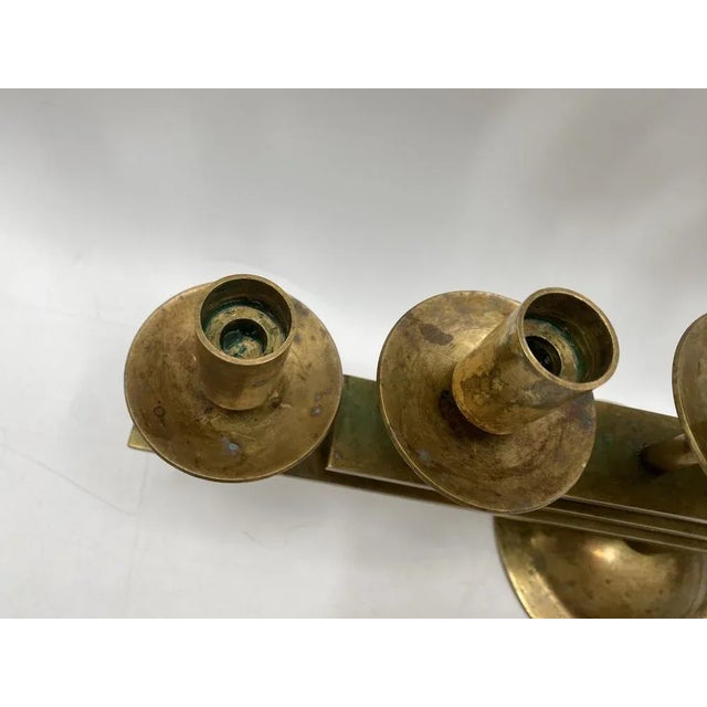1960s Mid-Century 7-Armed Candleholder in Brass from Dantorp Desing, Denmark, 1960s For Sale - Image 5 of 9