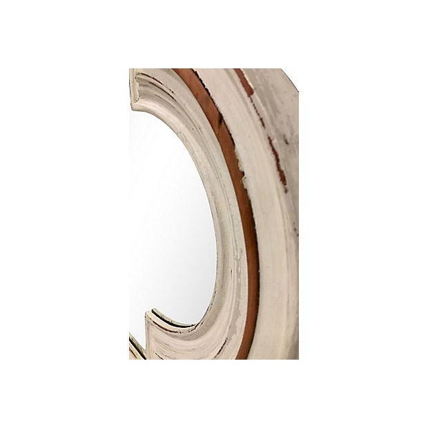 20th Century Italian Carved Wood Painted Quatrefoil Mirror Chairish