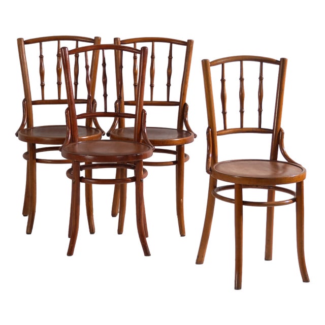 Bentwood Chairs in the style of Thonet, Central Europe, 1930, Set of 4 For Sale