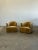 W30 D30 H26 SW19 SD20 SH15 AH25 Vintage Swivel lounge chairs with angular back in high pile velvet. Each unit has been...
