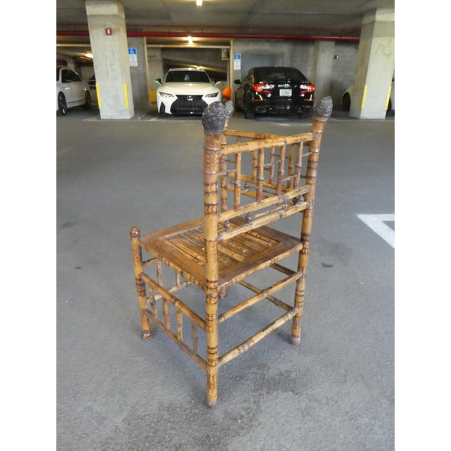 Late 19th Century Victorian Bamboo Corner Chair For Sale - Image 5 of 11