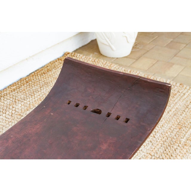 1950s Large Vintage African Tribal Ashanti Stool For Sale - Image 5 of 10