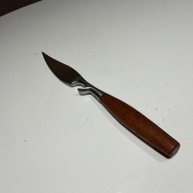 Brown 1960s Dansk by Jens Quistgaard Scandinavian Modern Knife Bottle Opener For Sale - Image 8 of 10