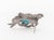 Metal Los Castillo 925 Silver Glass Aquatic Motif Pin For Sale - Image 7 of 9