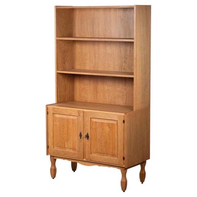 Brutalist Oak Bookcase by Henning Kjærnulf, Denmark, 1960s For Sale - Image 10 of 10