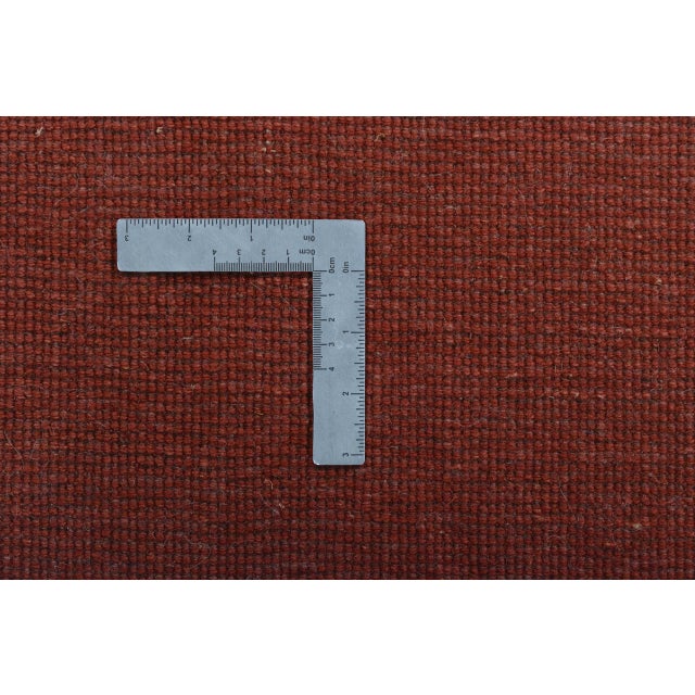 Red Hand-Knotted Gabbeh Loribaft Rug For Sale - Image 8 of 9