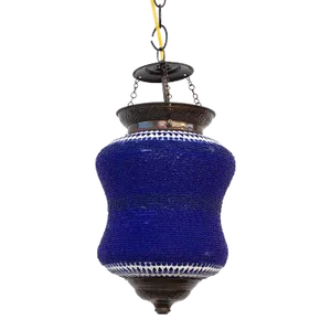 Blue Beaded Pendant Lamp