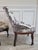 Antique Victorian Toile Upholstered Parlor Slipper Chairs on Casters – A Pair For Sale - Image 11 of 17