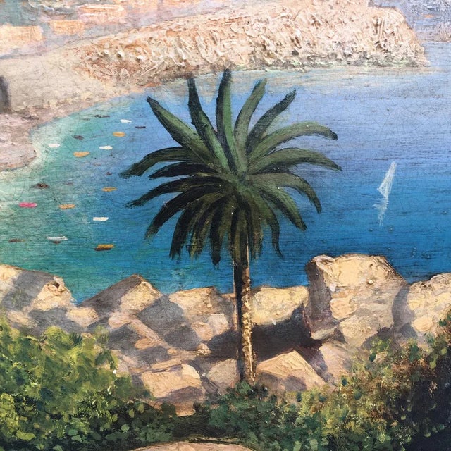 Amalfi Coast, Posillipo School, Oil on Canvas For Sale - Image 4 of 11