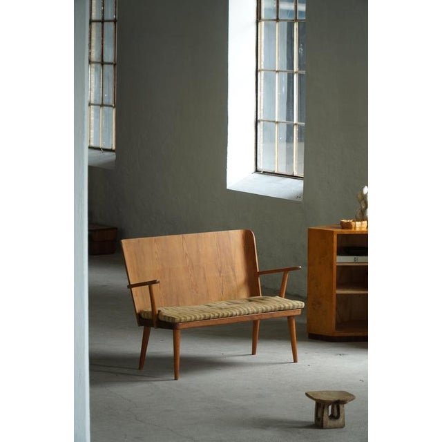 Swedish Fur and Pine Bench by Göran Malmvall for Karl Andersson & Söner, 1950s For Sale - Image 13 of 18