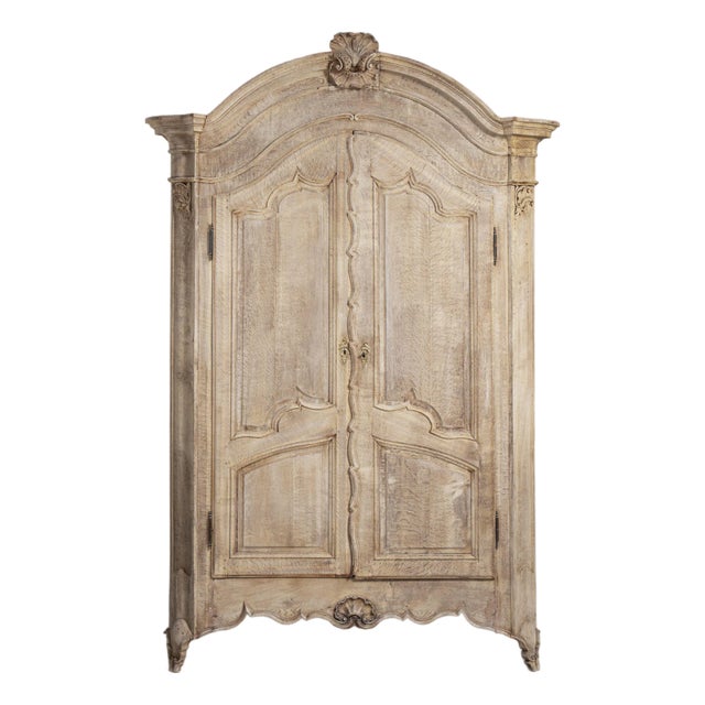 Louis XV Oak Wardrobe, Rococo Style, France, Early 19th Century For Sale