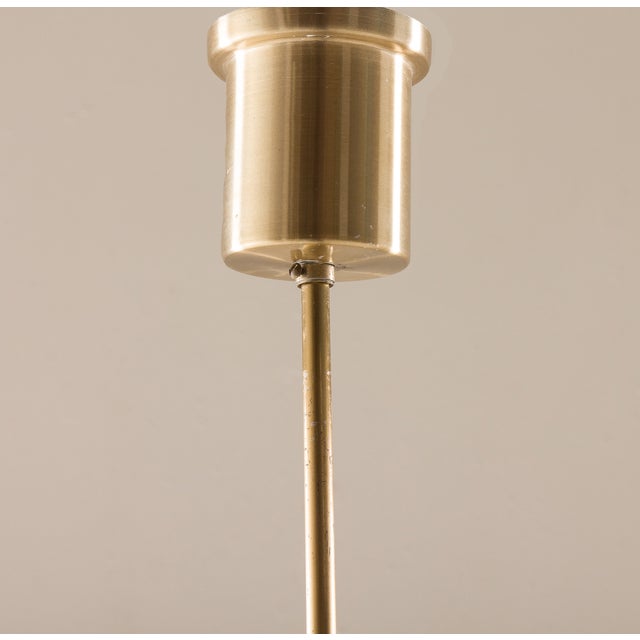 Gold Pendant Lamp in Aluminum and Glass by Pia Gudietti Cripa for Lumi, Milan, Italy, 1970s For Sale - Image 8 of 9