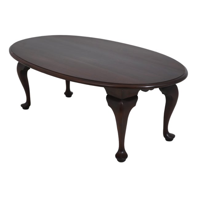 Stickley Oval Mahogany Coffee Cocktail Table For Sale