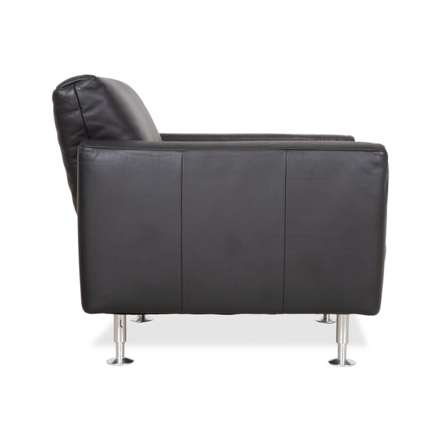 250 Leather Armchair Black by Rolf Benz For Sale - Image 10 of 14