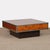 Wood Square Coffee Table in Burl Wood, 1980s For Sale - Image 7 of 7