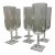 1990s Mikasa Viewpoint Iced Tea Glasses - Frosted Cube Stem - Set of 6 For Sale