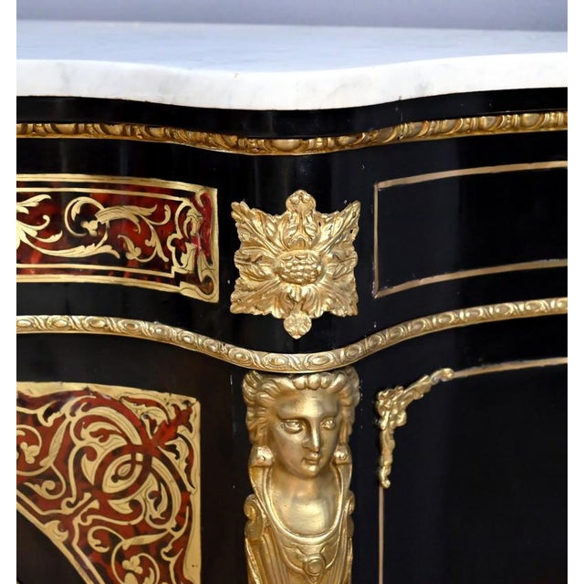 19th Century Napoleon III Boulle Marquetry Console Table from Maison Coignerai For Sale - Image 10 of 18