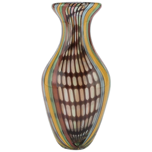 Italian Rainbow Glass Vase, 1970s