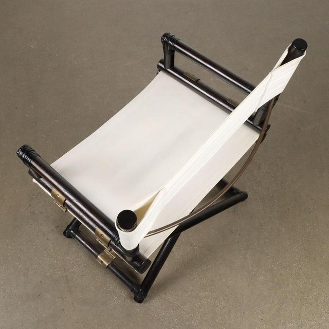 Black Lyda Levi Fabric Chair from McGuire, 1980s For Sale - Image 8 of 11