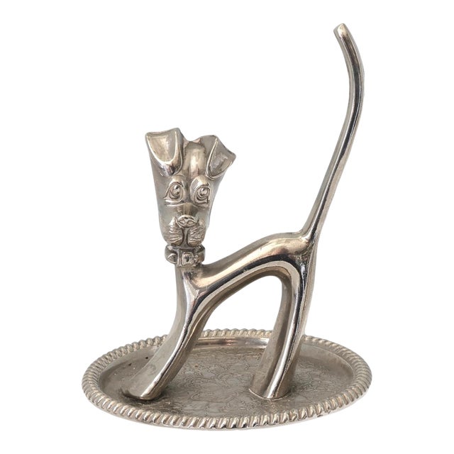 Art Deco Style Dog Ring Holder For Sale