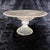 Traditional Large Footed Clear Glass Bowl With Gold Glitter For Sale - Image 3 of 8