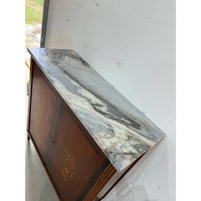French 19th Century French Louis XVI Marble Top Sideboards / Bar For Sale - Image 3 of 11