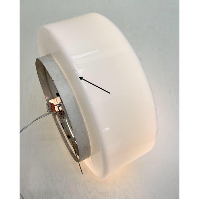 White Large Bauhaus White Opaline Ceiling Lamp, 1930s For Sale - Image 8 of 11