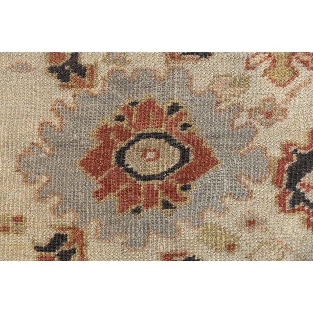 Authentic 19th Century Sultanabad Handmade Wool Rug For Sale - Image 11 of 11