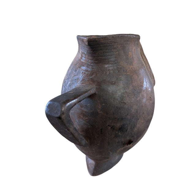 Lg Vintage Kuba Wooden Cup Figural Head Congo 8.5"h For Sale - Image 4 of 9