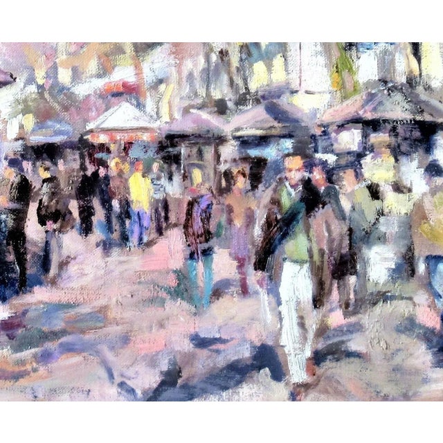 Impressionist Juan Collado Y Anton, La Rambla, c.1990 For Sale - Image 3 of 7
