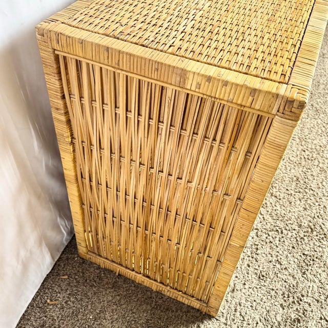 Boho Chic Vintage Boho Chic Wicker Credenza For Sale - Image 3 of 11