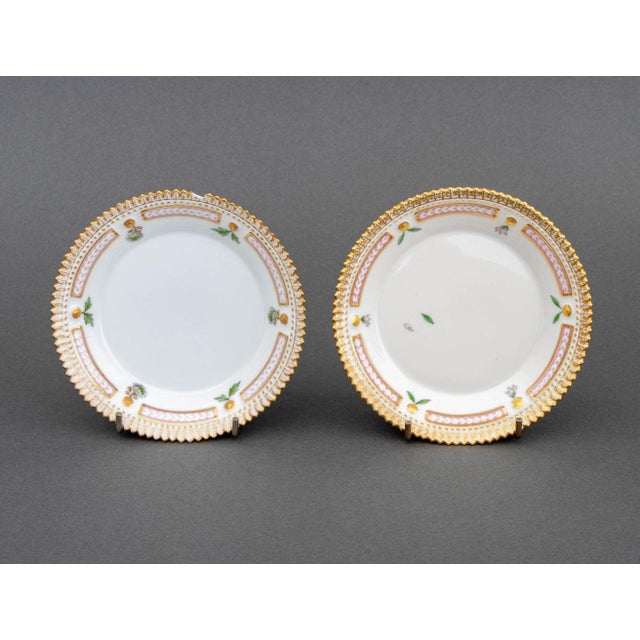 Ceramic Royal Copenhagen "Flora Danica" Teacups, Pair For Sale - Image 7 of 10