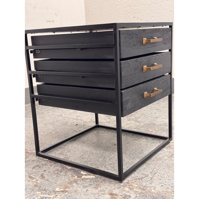 Contemporary Three Drawer Nightstand For Sale - Image 12 of 12