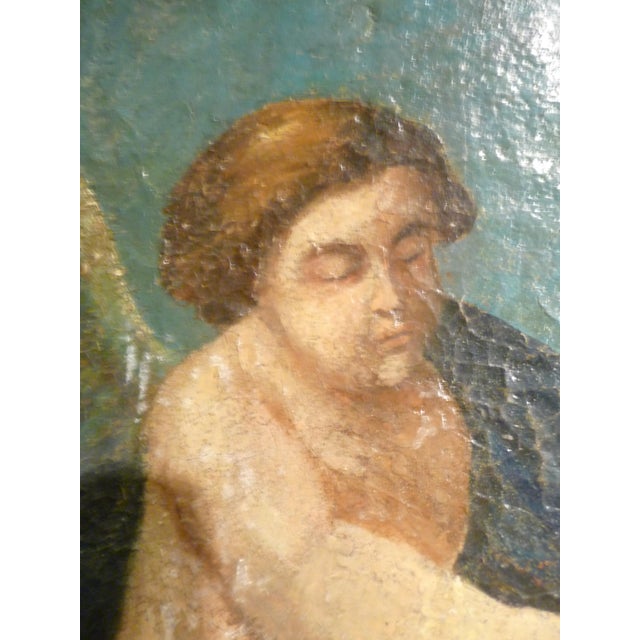 17th Century Large Oil Painting - Jesus Savior of Man For Sale - Image 4 of 4