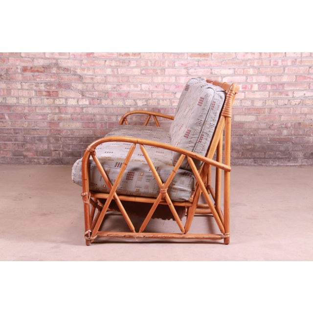 Heywood Wakefield MidCentury Hollywood Regency Bamboo Rattan Sectional