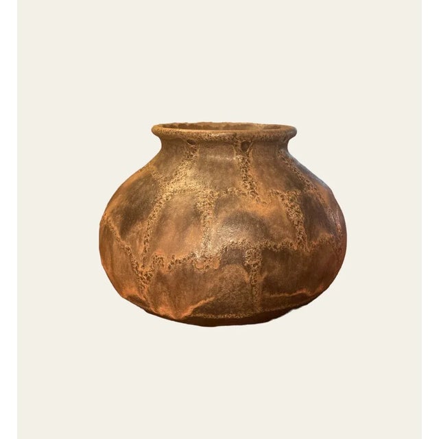 Description: 1960s original vintage vase by Ruscha in Germany. The vase is made of ceramic and super rare in this patch...