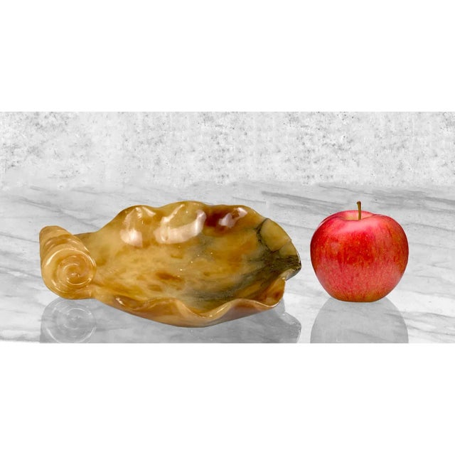 Vintage Hollywood Regency Coastal Shell Motif Alabaster Soap Dish, c.1970's - Pairs Nicely with Many Mid-Century Inspired...