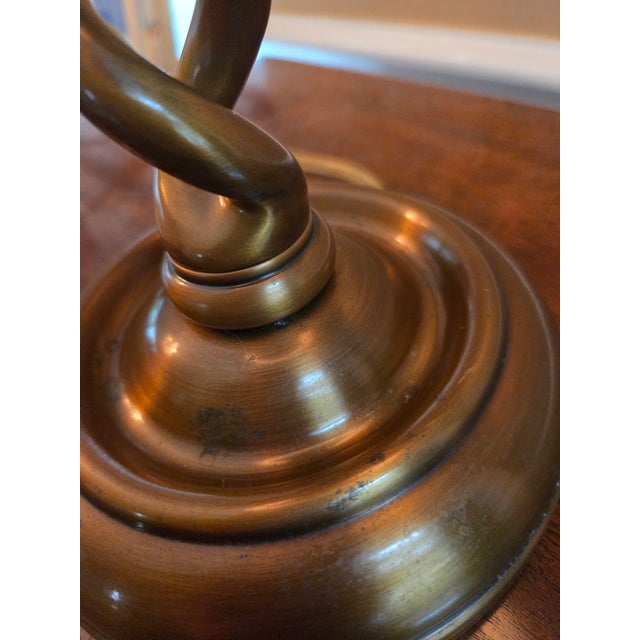 Late 20th Century Brass Finish Twist Candlestick Lamp For Sale - Image 11 of 11