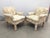 A pair of 1990's modern upholstered arm chairs by Clyde Peasron for Lane Furniture.