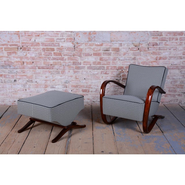 Art Deco H-269 Armchairs by J. Halabala for Up Závody, Czech, 1930s, Set of 2 For Sale - Image 12 of 13