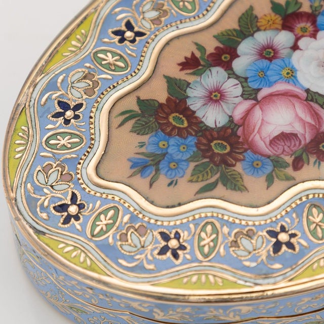 Antique 19th Century Swiss 18k Gold & Enamel Snuff Box, Geneva, 1830s For Sale - Image 15 of 18