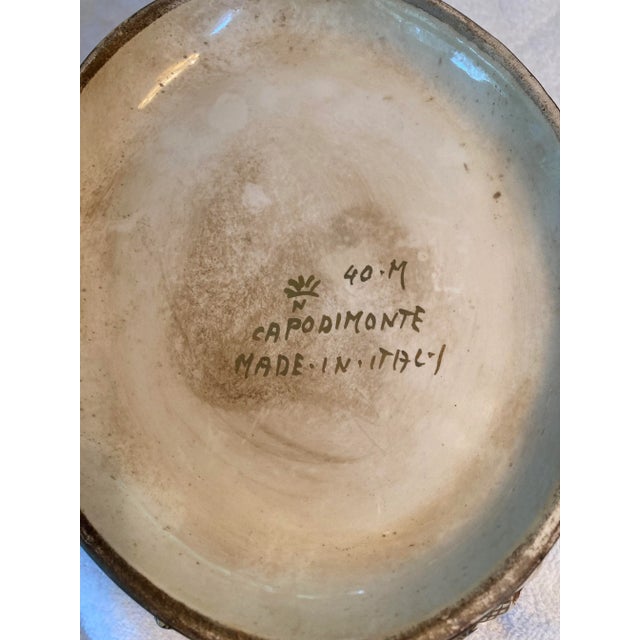 Capodimonte Oval Centerpiece Serving Ware With Fitted Lid Signed For Sale - Image 12 of 12