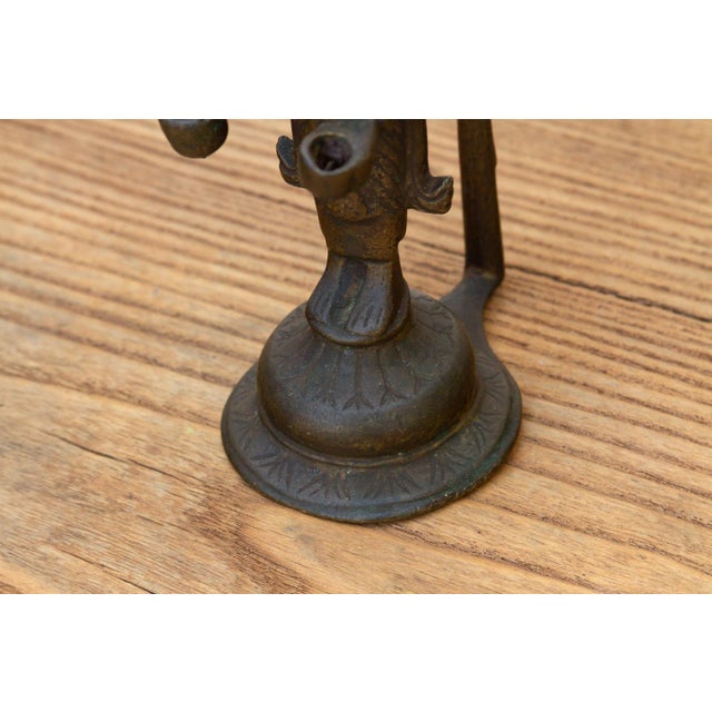 18th Century Rare Indian Bronze Deepalakshmi For Sale - Image 5 of 9