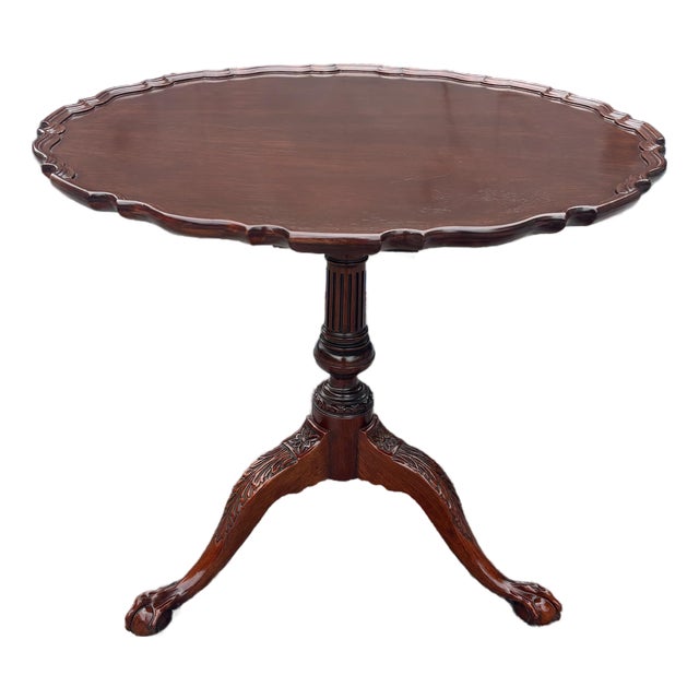 Vintage Baker Furniture Charleston Collection Tilt-Top Tea Table For Sale