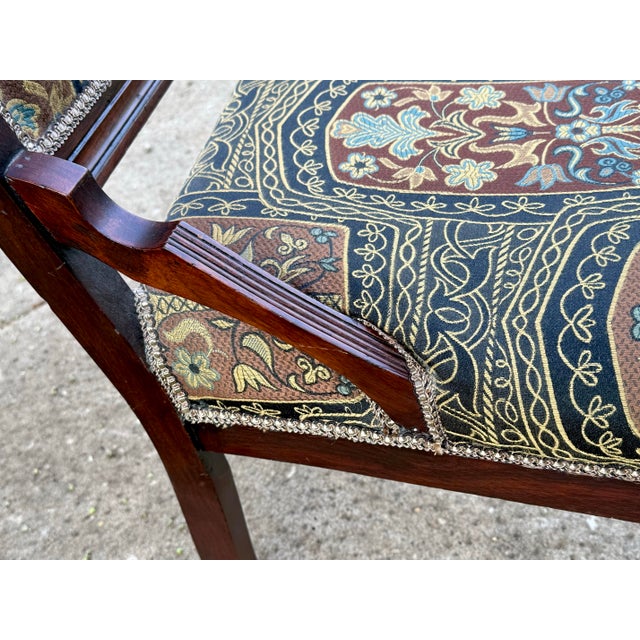 Antique 19th Century Eastlake Victorian Aesthetic Movement Mahogany Parlor Chair For Sale - Image 6 of 10