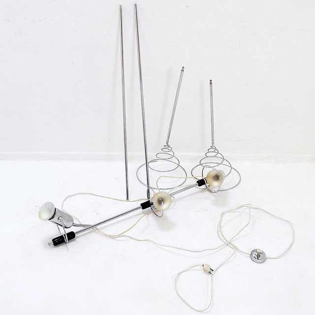 Cielo-Terra Adjustable Chrome Floor Lamp by Francesco Fois for Reggiani, 1960s For Sale - Image 3 of 14