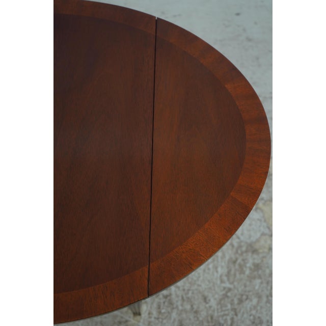 Pair of Baker Mahogany Drop Leaf Pembroke Tables For Sale - Image 14 of 18